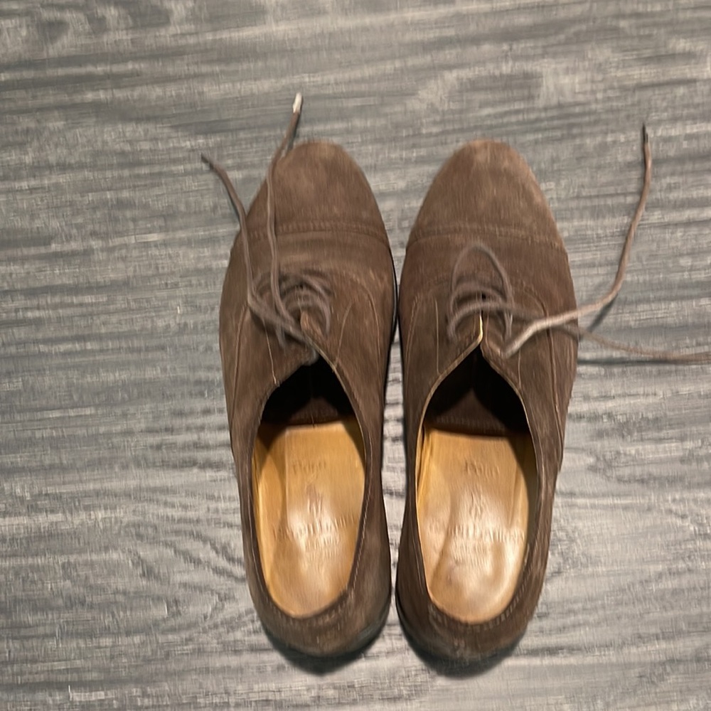 POLO RALPH LAUREN SUEDE CAP TOE SHOES SIZE 8 1/2D - Picture 4 of 8